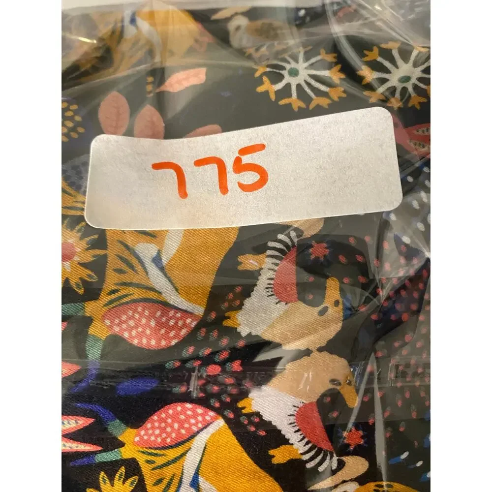 Anthropologie Eva Franco Midi Skirt Woodland Animal Print Fairy Classic Size 6